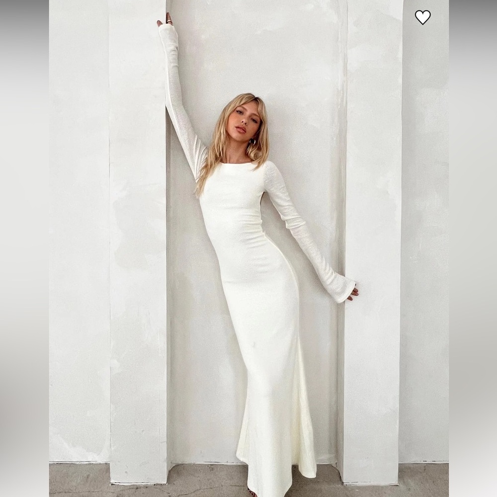 Princess Polly Snyder Sheer Maxi Dress in Cream